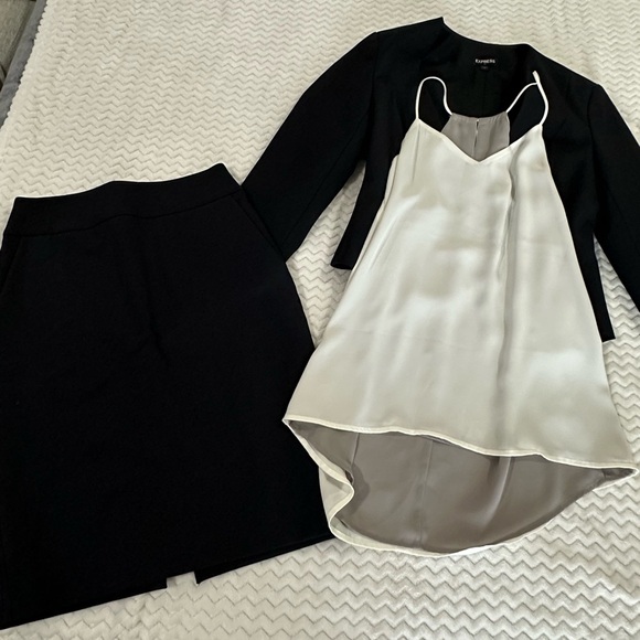 Express Dresses & Skirts - Size 2 jacket and size 4 skirt with matching reversible top from Express. Used